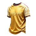 thumbnail image 2 of Mexico Soccer Jerseys Men, Mexican Jersey Soccer, Jersey De Mexico, Mexico National Team Soccer Jersey, Short Sleeve Football Shirt, Casual Sport Training Uniform for Adult Yellow L, 2 of 4