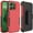 Red, variant on For Motorola Moto G Power 5G 2025 Rugged 2in1 Armor Combo Belt Clip Holster, Non-Slip Tough Hybrid lined Shockproof Case Cover, XPM Phone Case [Black / Black]