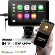 Car and Driver INTELLIDASH with Apple Carplay and Android Auto, 7'' IPS Touchscreen Multimedia Player with Bluetooth, Mirror Link, SiriusXM, Google, Siri Assistant Dash or Windshield Mounted