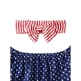 thumbnail image 3 of Infant Baby Girls Clothes Sets 3pcs Off Shoulder Ruffles Sleeve T Shirts Tops+Shorts+Headband Girl Clothes, 3 of 7