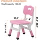 thumbnail image 2 of Historyli Sillas infantiles de plástico de 3 niveles con altura ajustable y almohadillas antideslizantes, color rosa, paquete de 2, 2 of 8