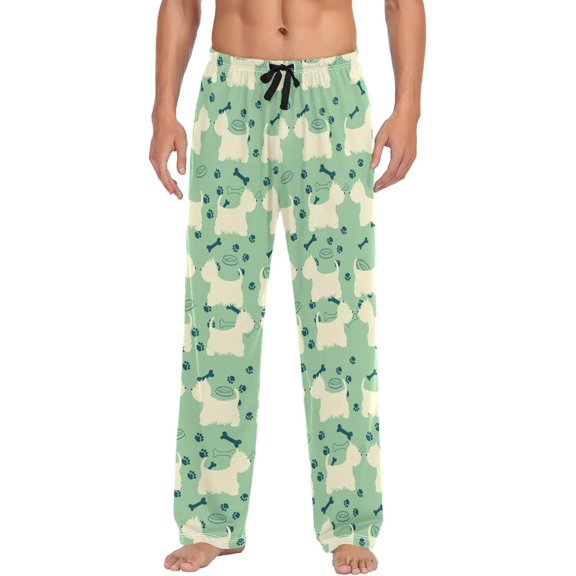 GZHJMY Dog Pajama Pants for Men, Lounge Pants Lightweight Men Pajama Bottoms with Drawstring Pockets, Christmas New Year Birthday Gifts, Medium