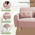 thumbnail image 3 of Futzca  47" Modern Loveseat Sofa Pink, 3 of 5