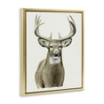 thumbnail image 3 of Stupell Industries Subtle Watercolor Style Elk Animals Painting Gold Floater Framed Canvas Art Print Wall Art, 25 x 31, 3 of 9