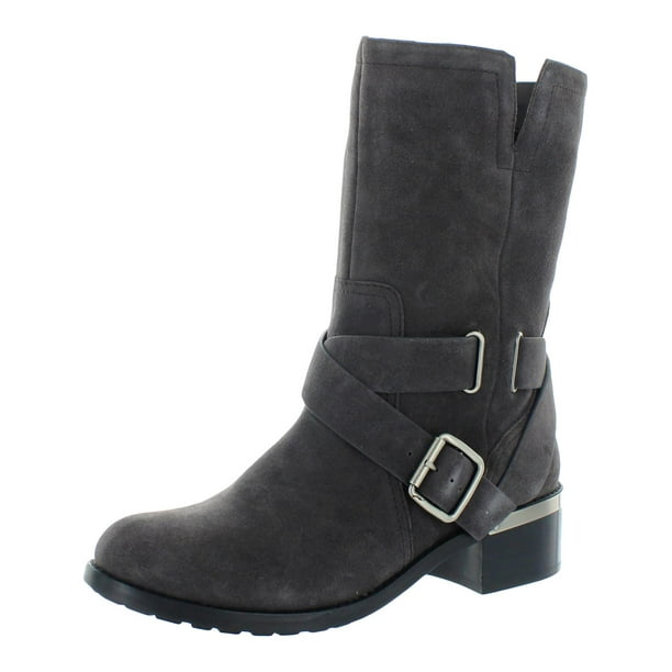 ladies mid calf biker boots