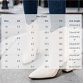 thumbnail image 3 of HAPIMO Women Ankle Boots Pointed Toe Chunky Block Heel V‑shaped Top Opening Zipper Faux Leather For Dating Dinner And Daily City Outings Beige 37, 3 of 7