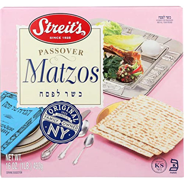 Streit's Matzo, Kosher for Passover Matzoh Crackers, Airy, Crispy