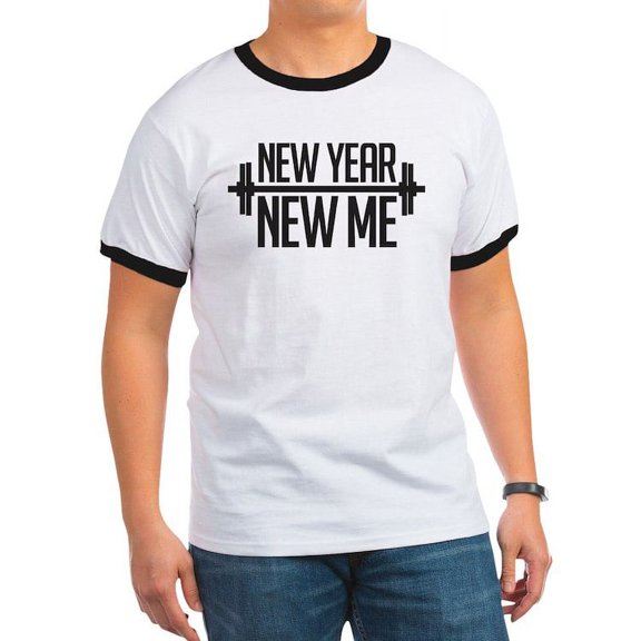 CafePress - New Year New Me Ringer T - 100% Cotton Ringed T-Shirt