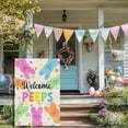 thumbnail image 3 of Welcome Easter Colorful Dots Cute Bunny Watercolor Rabbits Spring Garden Flag Yard Flag 12x18 Inch Double Sided Small Mini Yard Outdoor Outside Holiday Decoration, 3 of 5