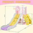 thumbnail image 3 of Zimeng 6 in 1 Toddler Slide, Sturdy Kid Slide Outdoor Indoor Playset Slide Baby Climber Playset Slide for Kids for Age 1-4 Toy Playground, 3 of 9