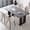 Gray Table+4 Khaki Chairs, variant on 63" Dining Table Set for 4 6 People, 5 Piece Kitchen Dining Room Table with 4 White Corduroy Chairs for Living Kitchen Room Apartment