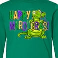 thumbnail image 4 of Inktastic Happy Mardi Gras Cute Alligator with Beads Long Sleeve Youth T-Shirt, 4 of 5
