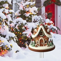 Outdoor Christmas Decorations, Acrylic Snowman Santa Claus Decorative Garden Stakes for Outdoor Yard for Outside Porch Lawn Pathway Xmas Decor C