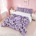 thumbnail image 3 of Erosebridal Delicate Satin Bow Ribbon King Size Comforter Sets for Girls, Romantic Floral Print Comforters King Size, Reversible 3 Pieces 1 Comforter and 2 Pillowcases, 3 of 6