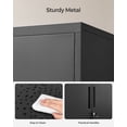 thumbnail image 4 of SONGMICS Lateral File Cabinets, 3-Tier Large Office Cabinet Metal Storage Home Organizer, Black, 4 of 7