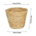 thumbnail image 2 of Handmade Woven Seagrass Storage Container Bohemian Style Indoor Planter Decorative Organizer for Home, 2 of 3