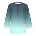 thumbnail image 6 of Bovxnpu 3/4 Length Sleeve Womens Tops, Casual Tunic Tops for Women Loose Dressy, Women's Printed Button 3/4 Sleeve T-shirt Comfortable And Casual Loose Top M, 6 of 6