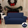 thumbnail image 2 of Easy-Going Jacquard Stretch Sofa Slipcover Non Slip Couch Cover, Loveseat Size, Navy, 2 of 7