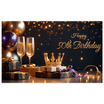 thumbnail image 2 of Sparkling Design Happy 50th Birthday Luxurious Theme Party Banner for Milestone Event Adult Celebration Indoor Decoration, 2 of 7