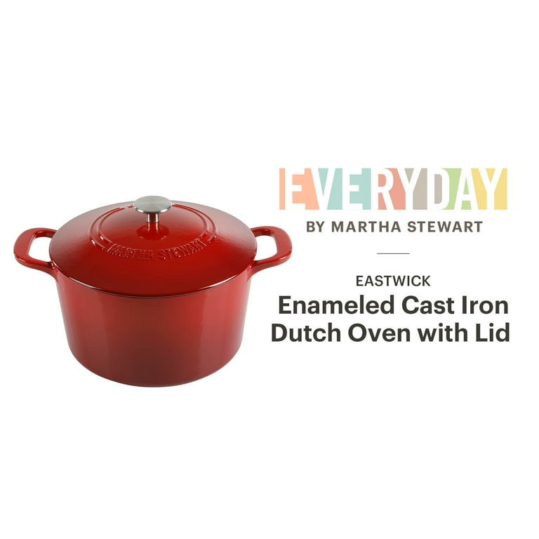 Martha Stewart Everyday Eastwick 7 Quart Enamel on Steel Dutch