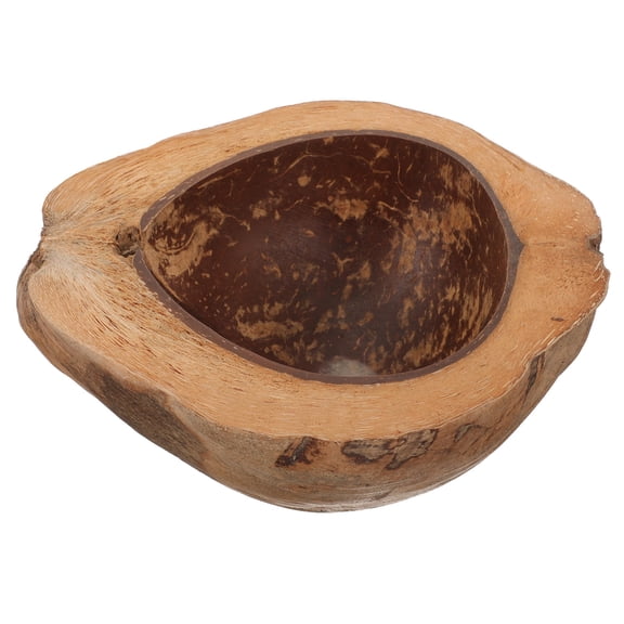 Kitandove Coconut Shaped Bowl 1Pcs MultiFunction Coconuts Shell Bowl For Home Use Rustic Brown Decorative Bowl