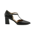 thumbnail image 2 of Adrienne Vittadini Womens Naemi T-Strap Pointed Toe Pumps Black 8 Medium (B,M), 2 of 4