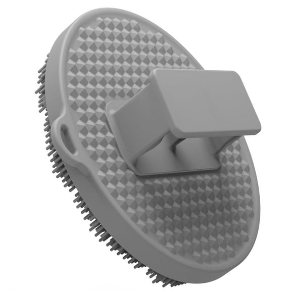 Silicone Body Scrubber,Soft Silicone Shower Brush,Exfoliating Body Scrubber for Sensitive Skin,Eco Friendly Shower Scrubber for Body Massage,Silicone Body Brush for Showering,Charcoal (Grey)