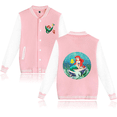 thumbnail image 2 of Chaqueta de béisbol de La Sirenita para hombre y mujer, estilo hip hop, estilo Harajuku, ropa de calle, abrigos holgados para niños y niñas, para la universidad, 2 of 5