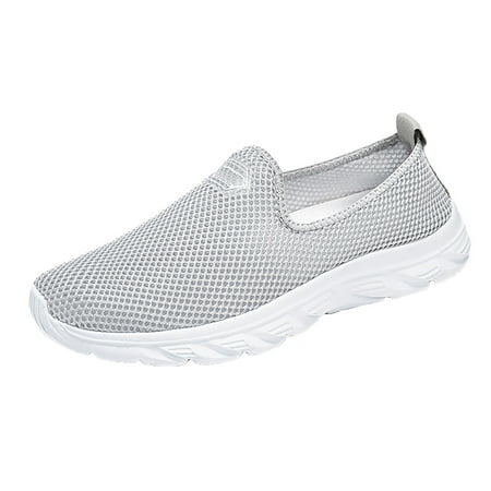

TOYFUNNY Mens Flyknit Mesh Sleeve Breathable Soft Sole Running Sneakers