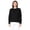 Black, variant on Women's Casual Classic Crewneck Waffle Knit Long Sleeve Thin Pullover Sweater MK8176-COPPER-M