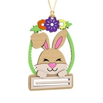 Tainini Easter Money Holder ,Wooden Easter Money Tree Bunny Rabbit Cash Holder for Holiday Table Decor