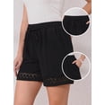 thumbnail image 2 of DARING DIVA Women's Beach Drawstring High Waisted Shorts with Pockets X-Small Black, 2 of 6