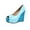 Blue Shoes for Women, variant on Women's Sandal Wedge Heel Sole Versatile Breathable Material For Warm Weather Versatile Matching With Various Black 40