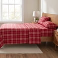 thumbnail image 6 of Regency Heights Queen Size Cotton Flannel Sheet Set, 4-Piece Flannel Bed Sheets Queen, 100% Cotton Bed Sheets Set with Deep Pocket, Christmas Plaid Red, 6 of 10