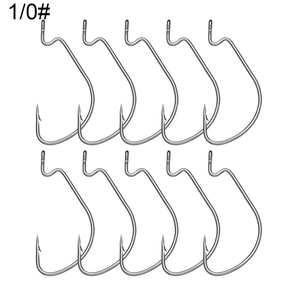 Harmony Fishing - Razor Series Underspin Swimbait Hooks (4 Pack w/ 5 Bait Pegs) - Swimmer Hooks with Flashy Willow Spinner Blades (1/4 oz, 3/0 Hook)
