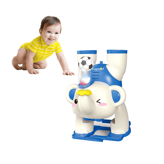 Handstand Walking Acrobatic Elephant Toy – Spinning Ball Blowing & LED Light Show, Baby-Safe Sensory Music Toy for Motor Skills, Toddlers