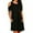 Black Womens Cocktail Casual Dress Above Knee, variant on SMihono Women's Summer Cocktail Casual Dress Above Knee Solid Sundress Crew Neck Babydoll Pleated Swing Loose Fit Smocked Pastel Trendy Plus Size Off Shoulder Short Sleeve Prom Dress Black 12