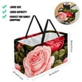 thumbnail image 2 of Rose Laundry Bag, Collapsible Bucket, Storage Basket - Reusable, Foldable, Large Capacity Oxford Cloth Storage Bin, 2 of 7