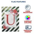 thumbnail image 5 of America Forever Spring Monogram Garden Flag Letter U 12.5 x 18 inches Double Sided Vertical Outdoor, Yard, Lawn, with Beautiful Bright Flowers, Floral Wreath, Rose, Summer Flowers Garden Flag, 5 of 5