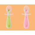 thumbnail image 1 of Cucharas de entrenamiento de silicona para bebés Gentle Scoop con protección contra estrangulamiento, paquete de 4, rosa/púrpura verde+rosa Jormftte JQWJ185-3, 1 of 5