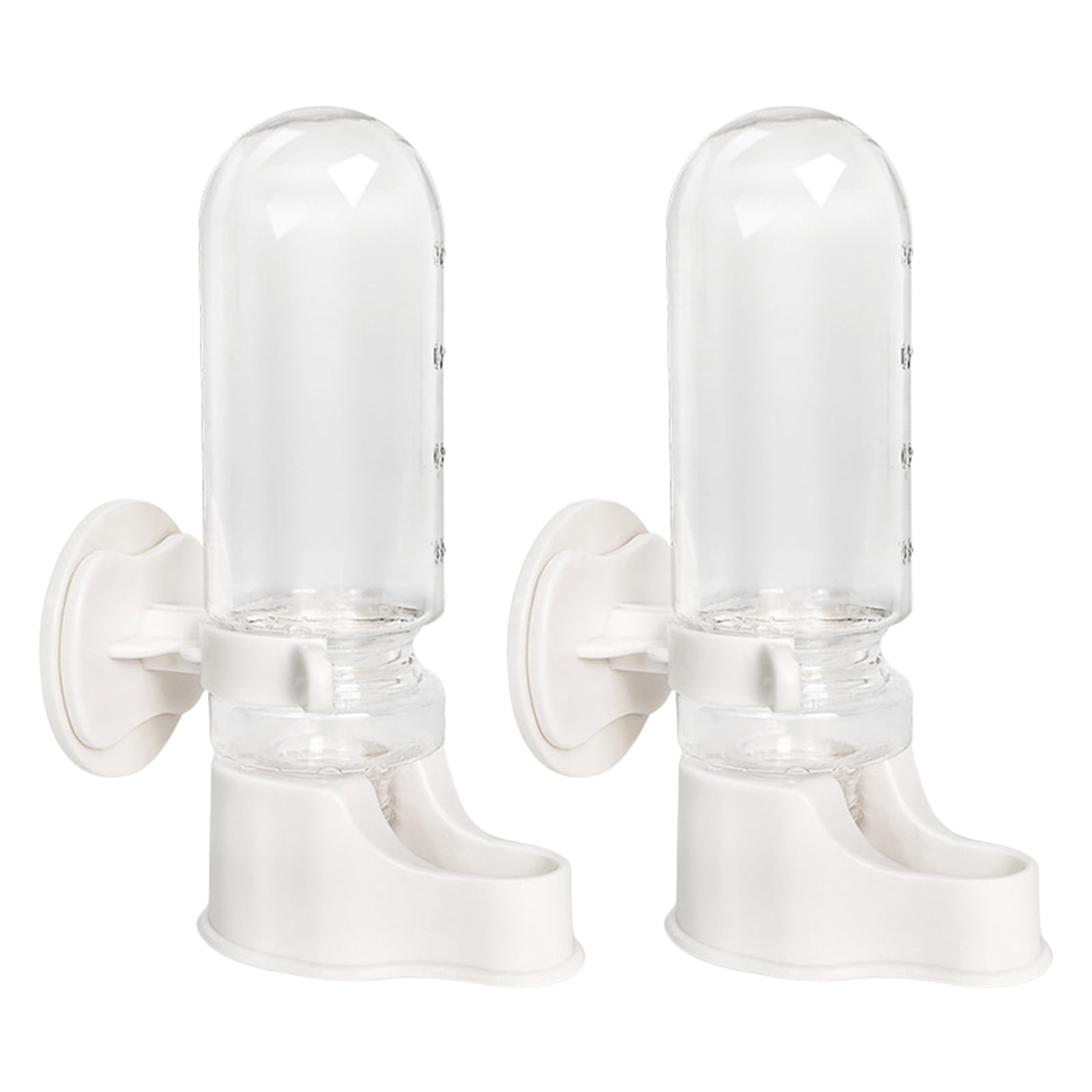2Pieces Bird Cage Water Dispenser Automatic Gravities Waterer Bottle for Parrots Small Birds Canaries Budgies