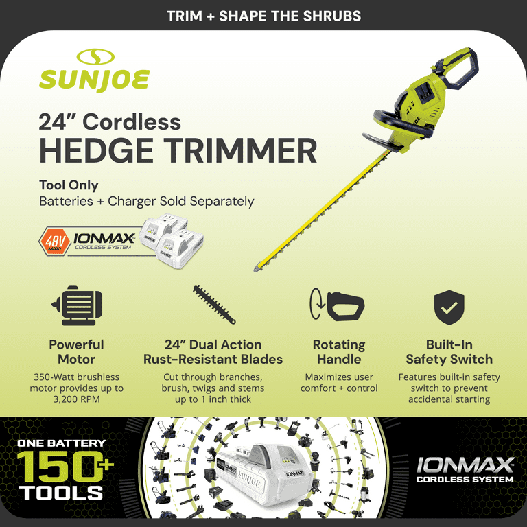 Sun Joe Cordless Hedge Trimmer 24