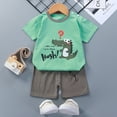 thumbnail image 2 of TAIAOJING Toddler Baby Boy Girl Summer Clothes Set Boys Girls Outfits Cartoon Print Short Sleeve Tops Printed Shorts 2PCS Clothes Set, 2 of 5