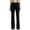 Black, variant on Denim Pants for Women High Waisted Skinny Pocket Stretch Slim Button Trousers Small Flare Jeans