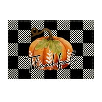 Mmeneyy Pumpkin Bow Fall Placemats 12x18 Inch Seasonal Table Mats for Table Runner Party Kitchen Dining Decoration