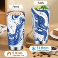 thumbnail image 3 of Christmas Holiday Birthday Gifts for Women Men, 20 oz Stainless Steel Tumbler with Lid and Straws 1 Pack, Funny Travel Coffee Tumbler, Presents Ideas for Wife, Sister, Friend, Coworker, Blue Marble, 3 of 7