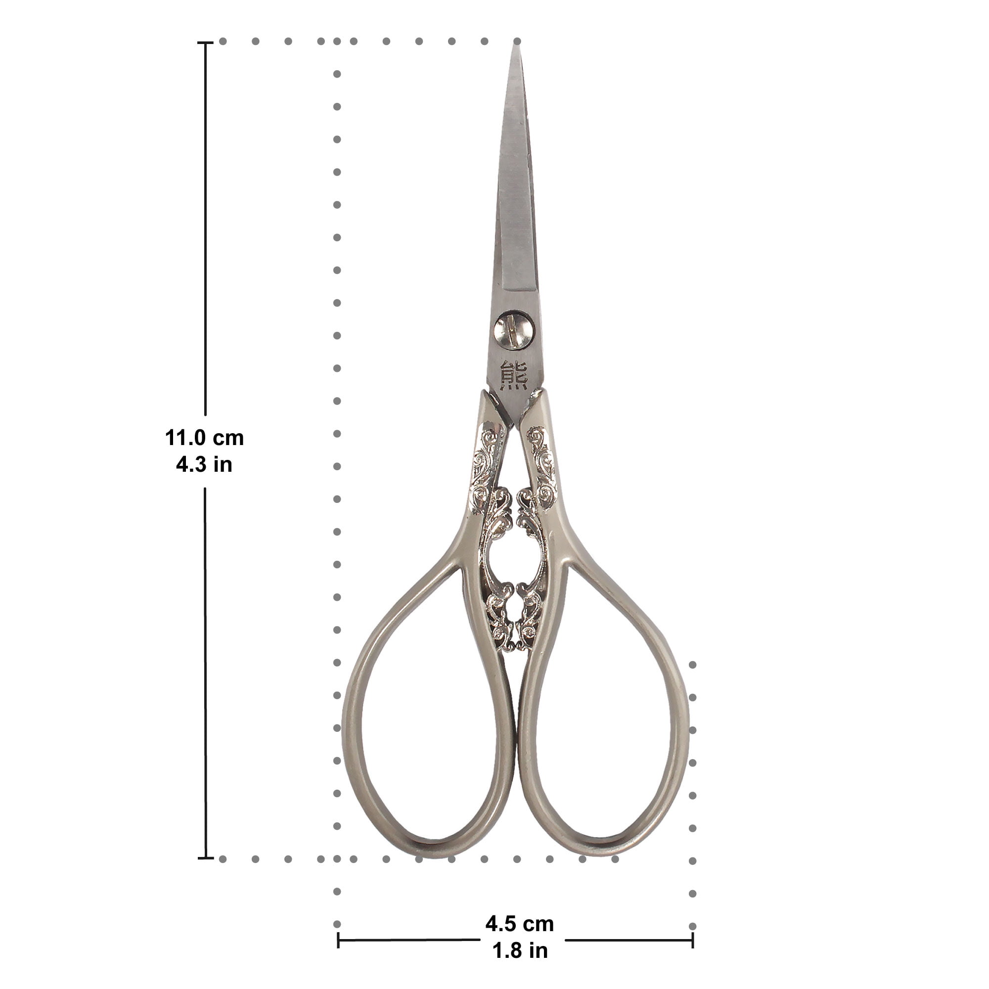 JubileeYarn Heirloom Craft Embroidery Scissors w/ Decorative Cast Handles Classic Scrollwork Motif - cs05 Assortment