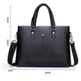 thumbnail image 3 of Heiheiup Men's Shoulder Bag Crossbody Bag Large Capacity PU Retro Briefcase Multifunctional Leather Bag Computer Bag, 3 of 5