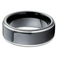 thumbnail image 2 of Silly Kings Jewelry Tungsten Wedding Band Black Tungsten Ring Shiny Polish Men and Women 8mm Tungsten Carbide Comfort, 2 of 3