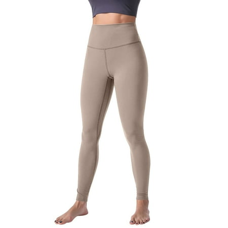 JJHGVB Yoga Pants Women Leggings for Women Women s Solid Color Fashionable Casual Sports Hip Lifting High Elastic Tight Yoga Pants Compression Leggings Work Pants Women Khaki S